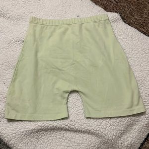 Cute pair of light green Brandy Melville biker shorts. Size XS/S. Never worn.